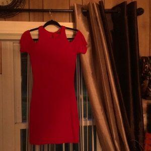 Soprano Body-con Dress Cutout Shoulders Button Bck